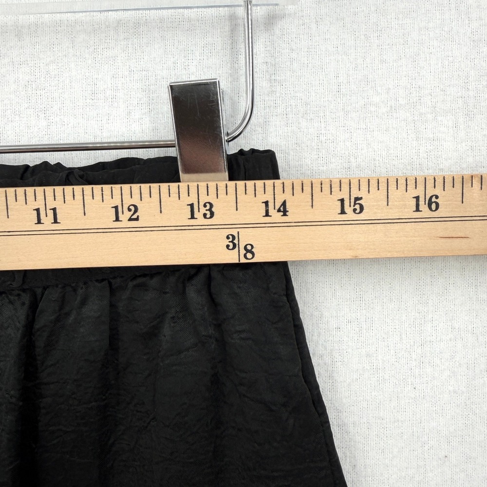ENZA COSTA Textured Satin Cargo Pants Women Small Black Wide Leg Pull on Luxury - Picture 6 of 16